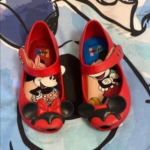 Mini Melissa Red Mickey Mouse Dress Shoes